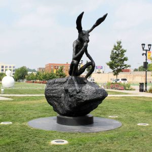 sitting rabbit statue