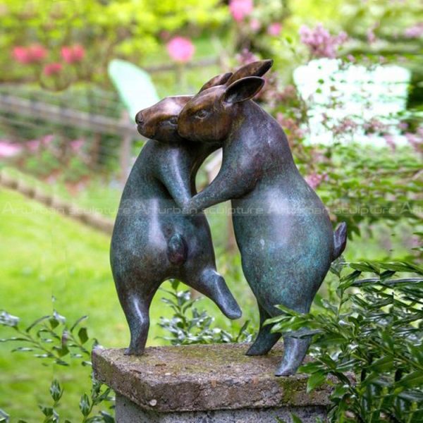 dancing bunnies sculpture