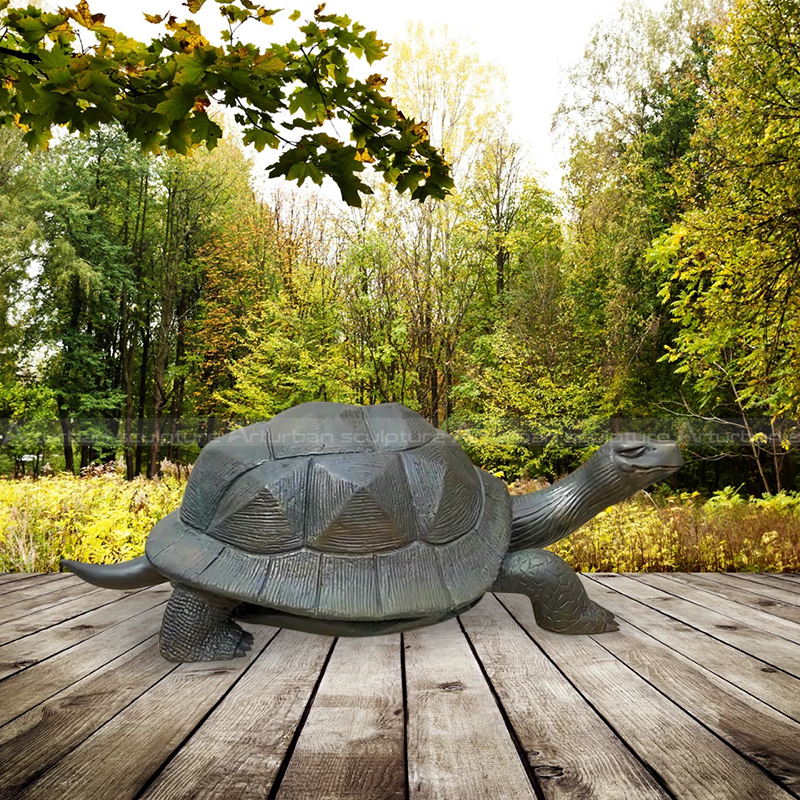 bronze turtle sculpture