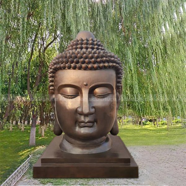 buddha head statue outdoor