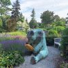 reading bear garden statue