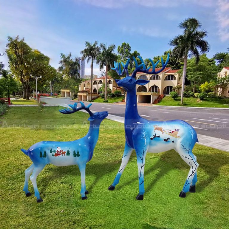 escultura de cervo de natal