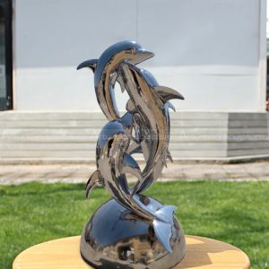 dolphin water fountain statues