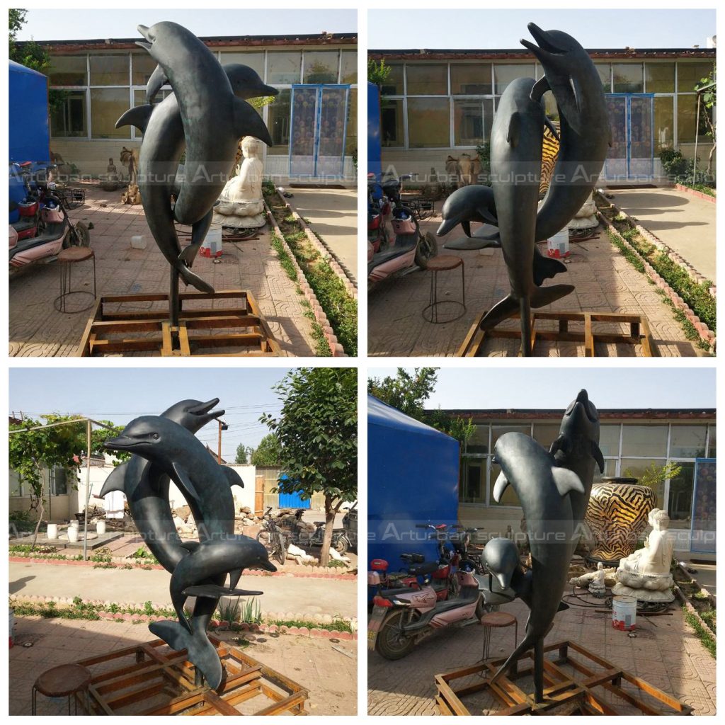 outdoor dolphin fountain