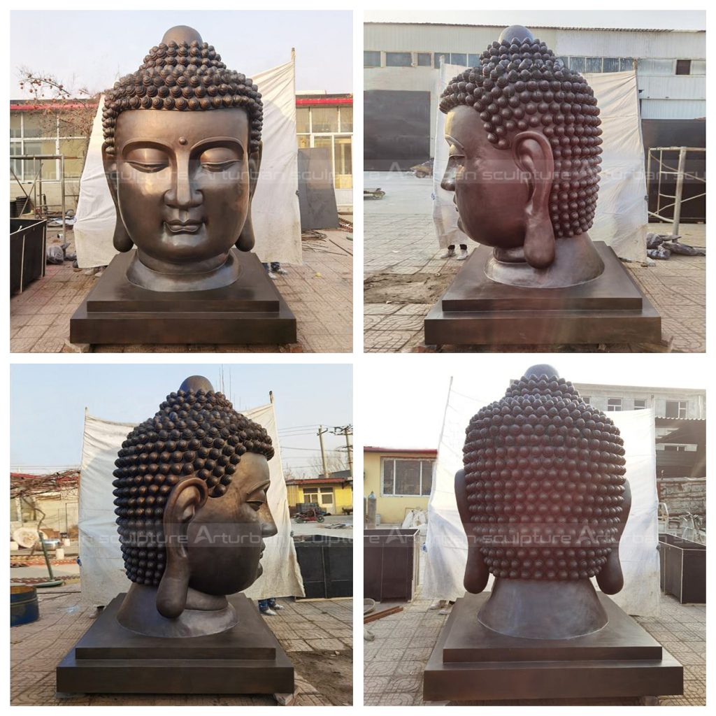 buddha head statue outdoor