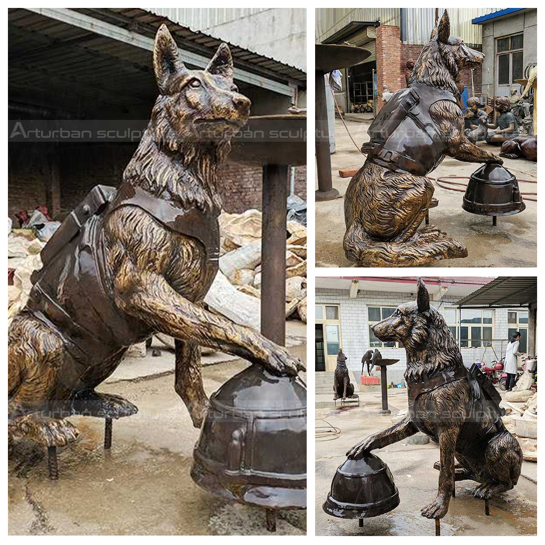 dog statues for graves