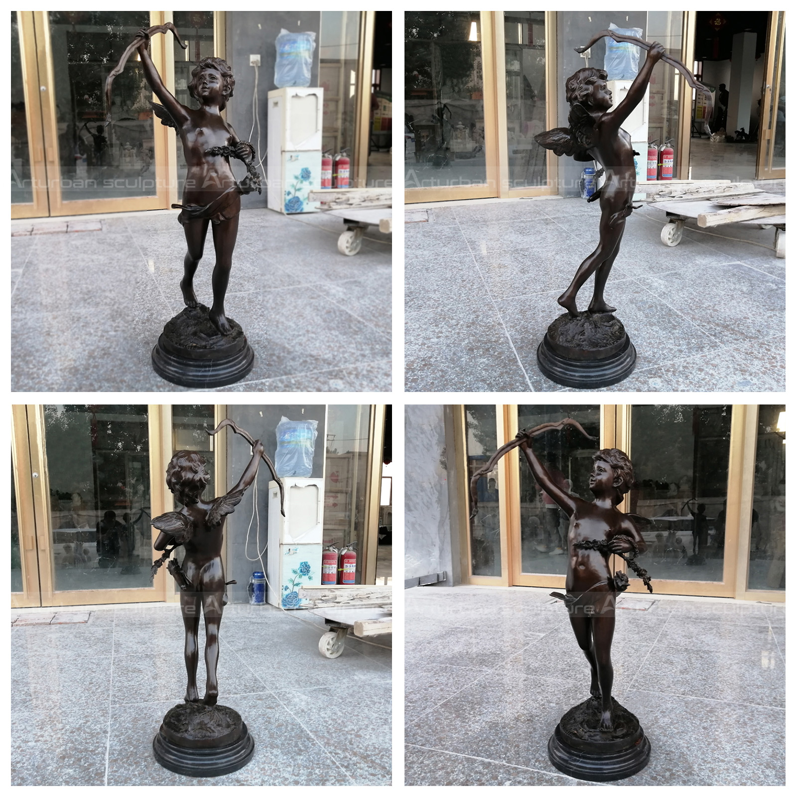 bronze cupid sculpture