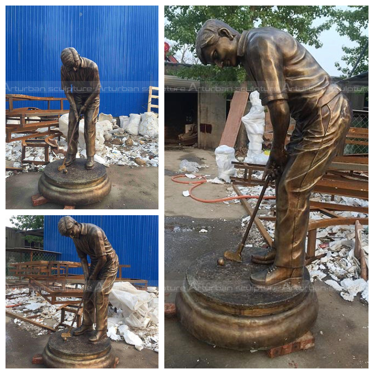 life size golf statues