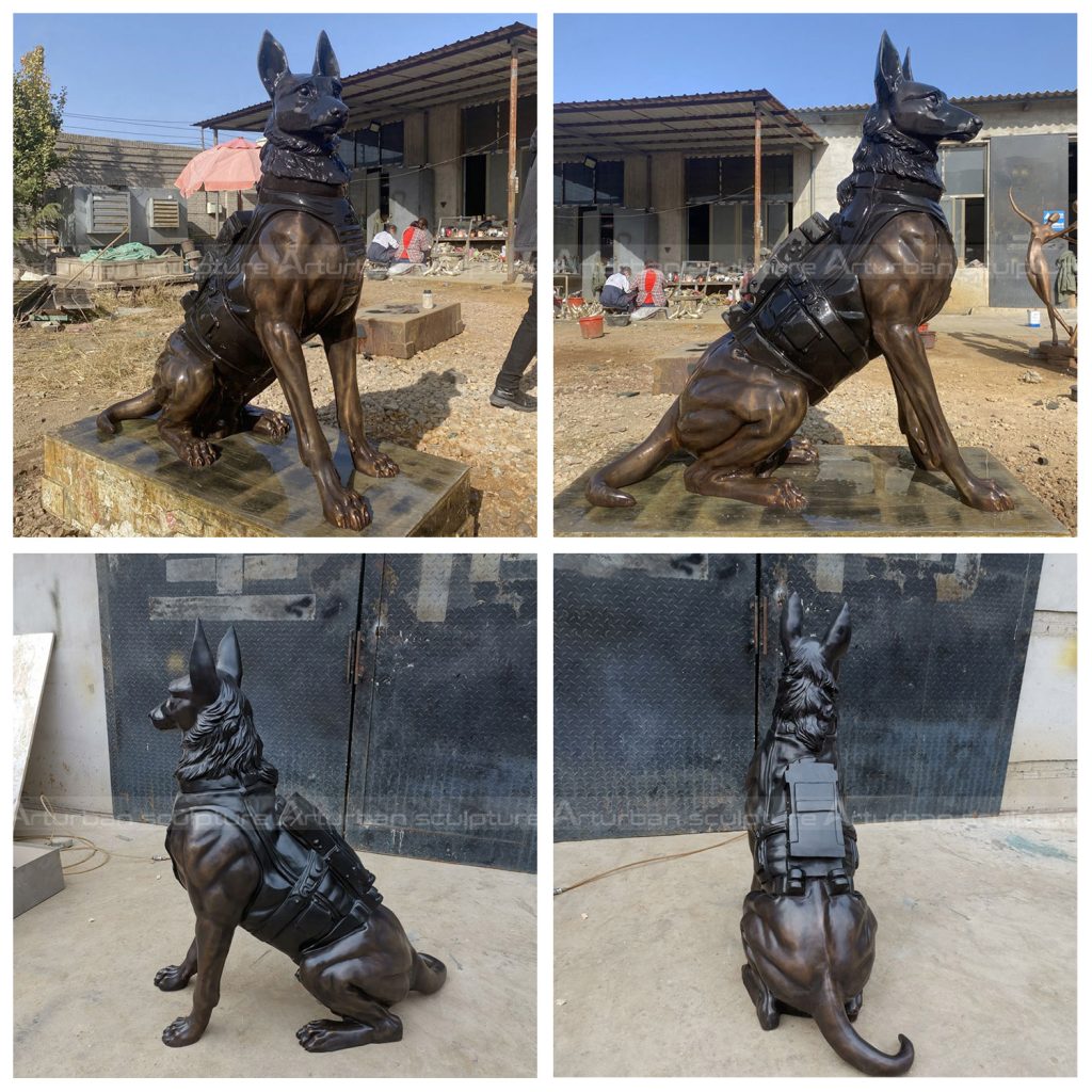 german shepherd dog statue