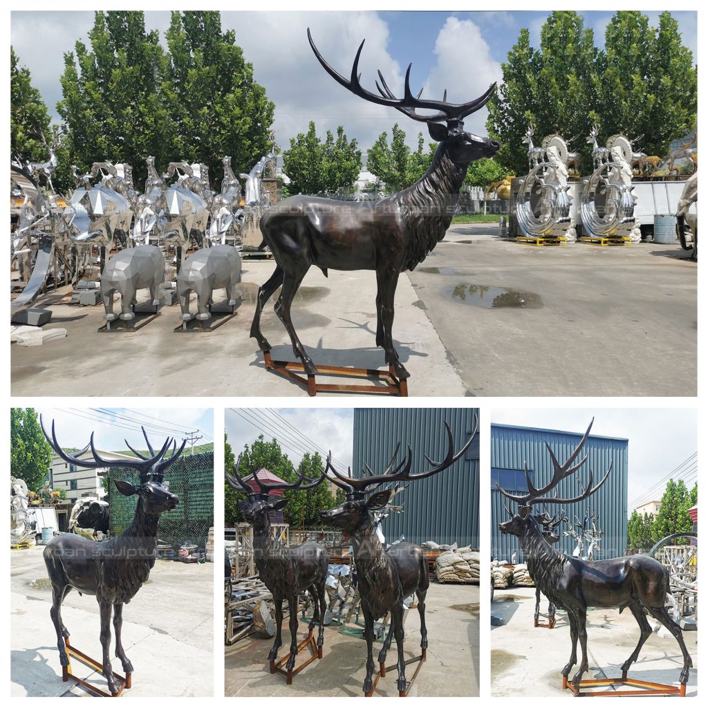 life size bronze stag statue