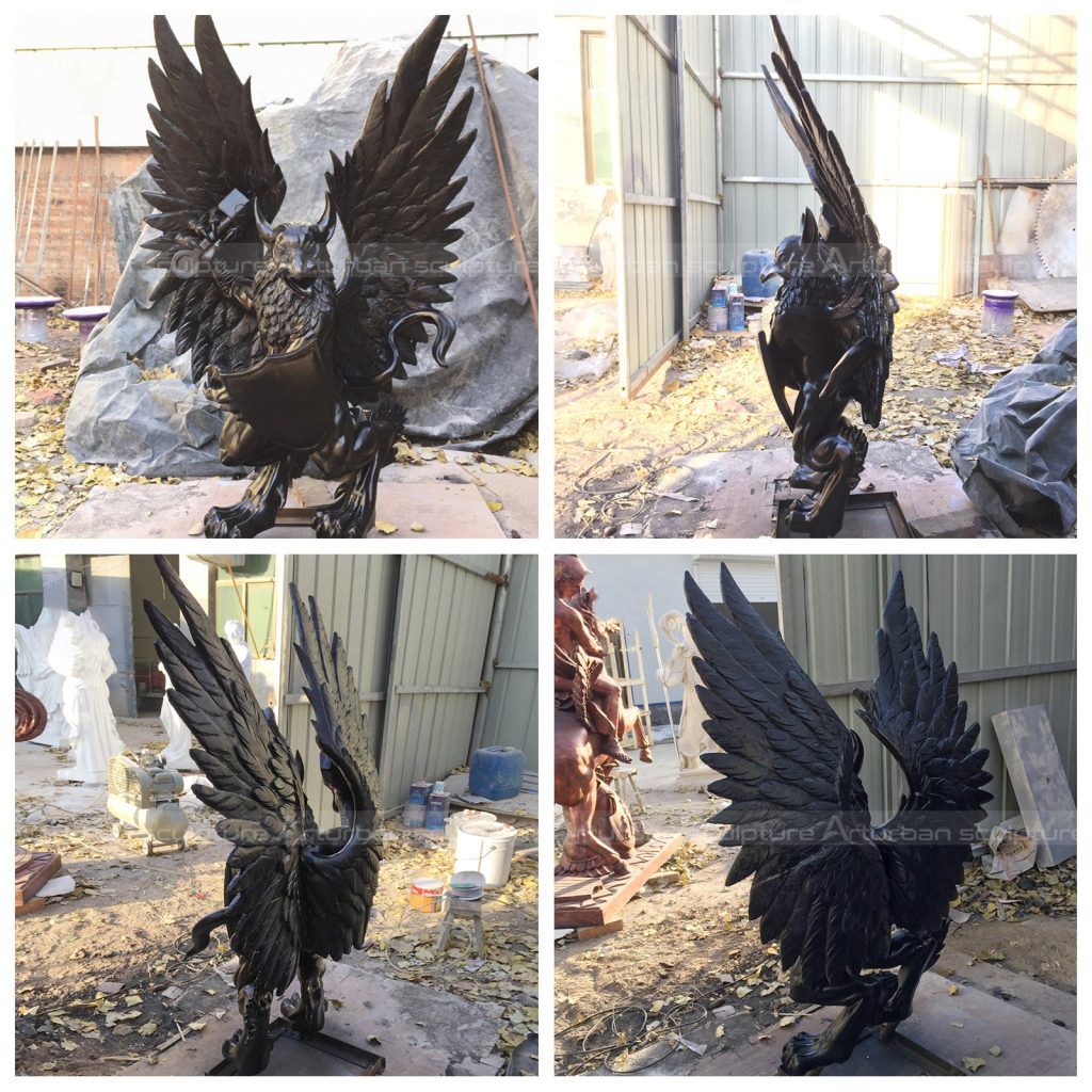 outdoor griffin statue