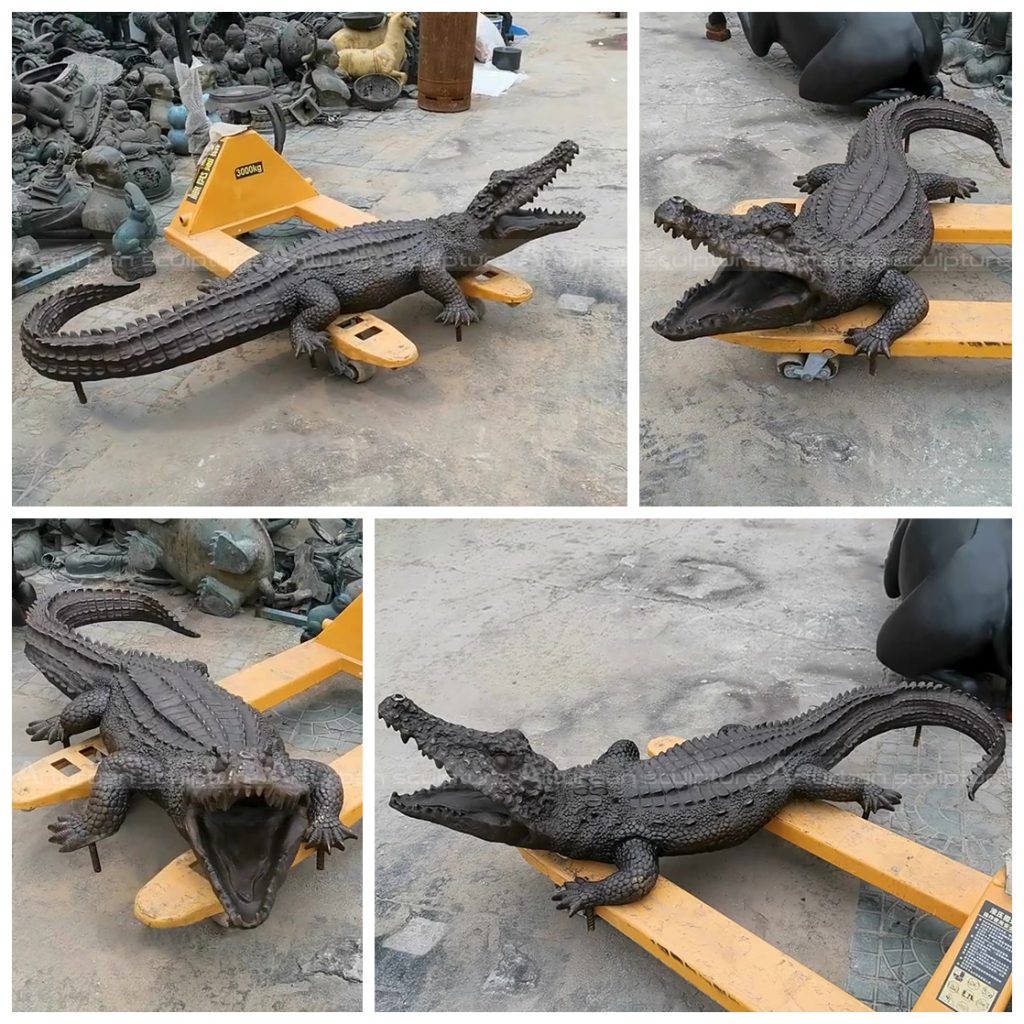 garden crocodile statue