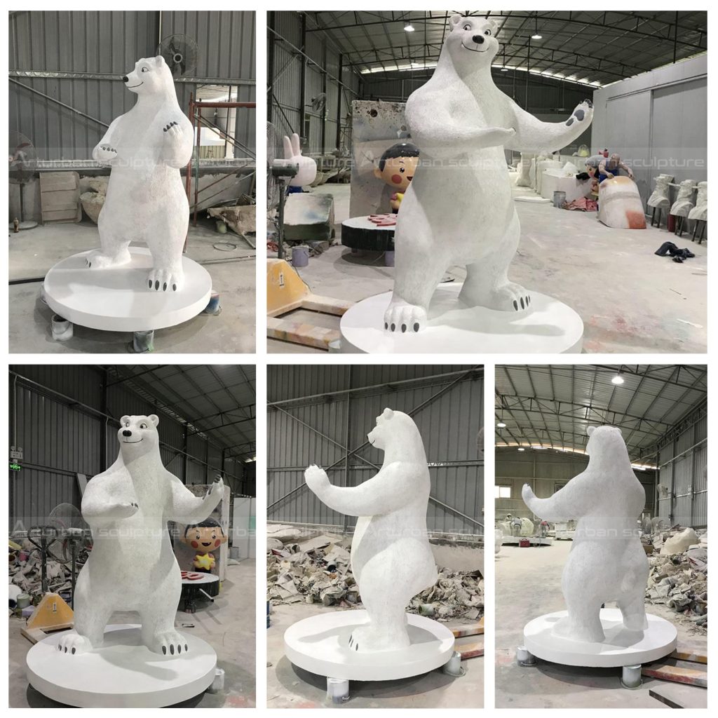 large polar bear statue