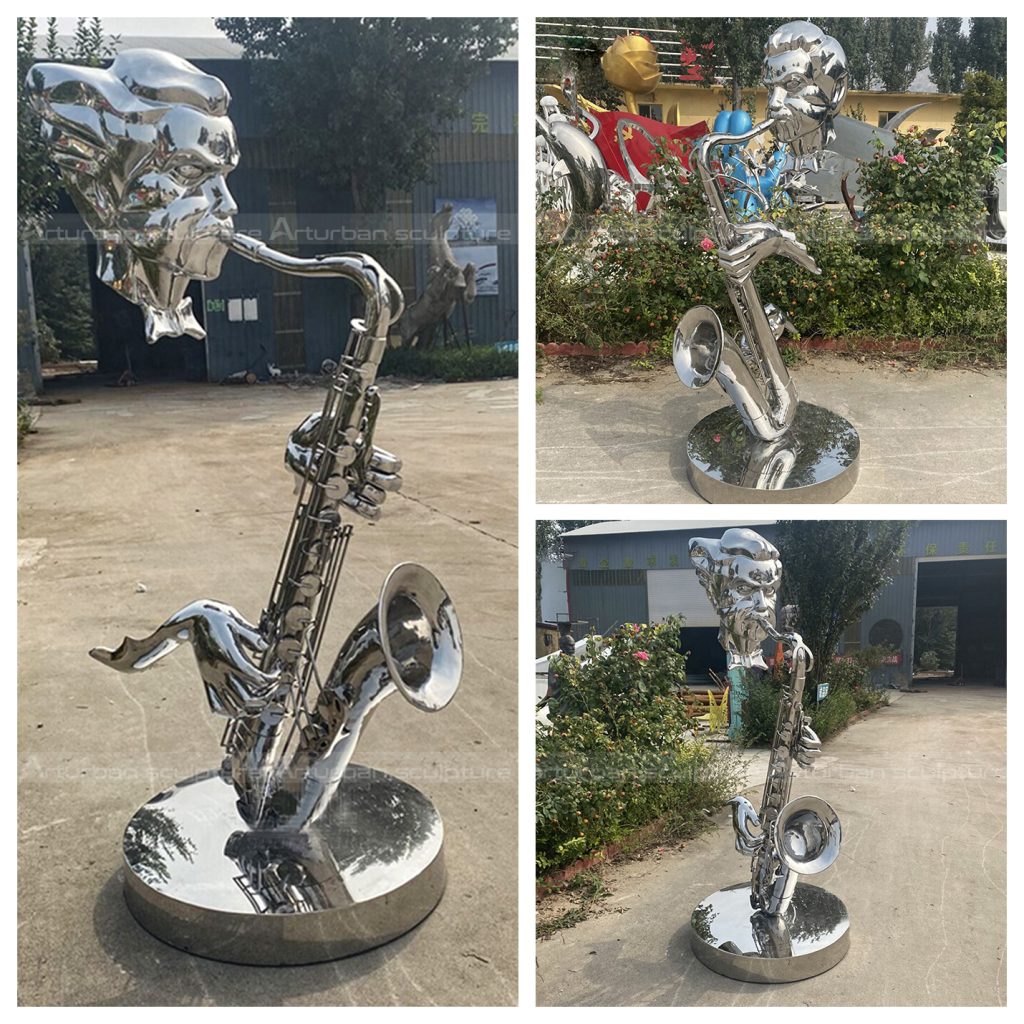 saxophone player statue