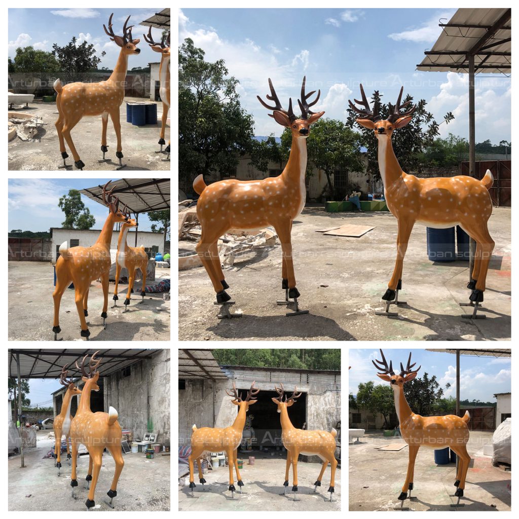 large resin deer statue