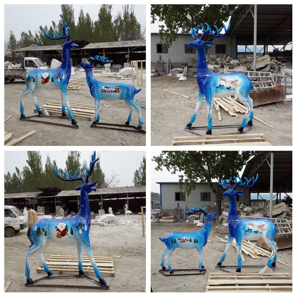 christmas deer sculpture