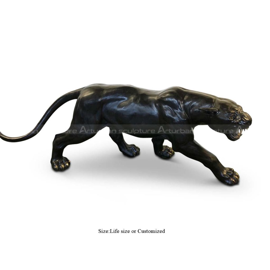 black leopard statue