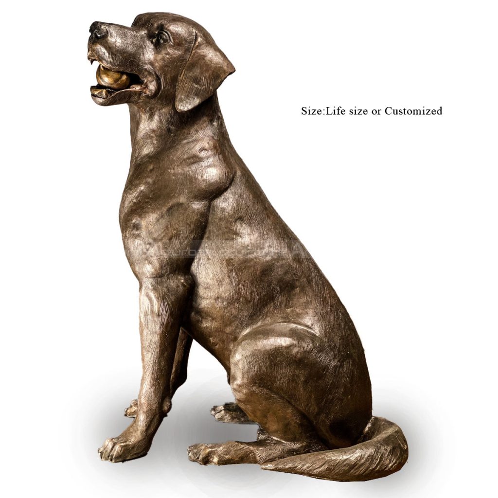 labrador dog garden statue