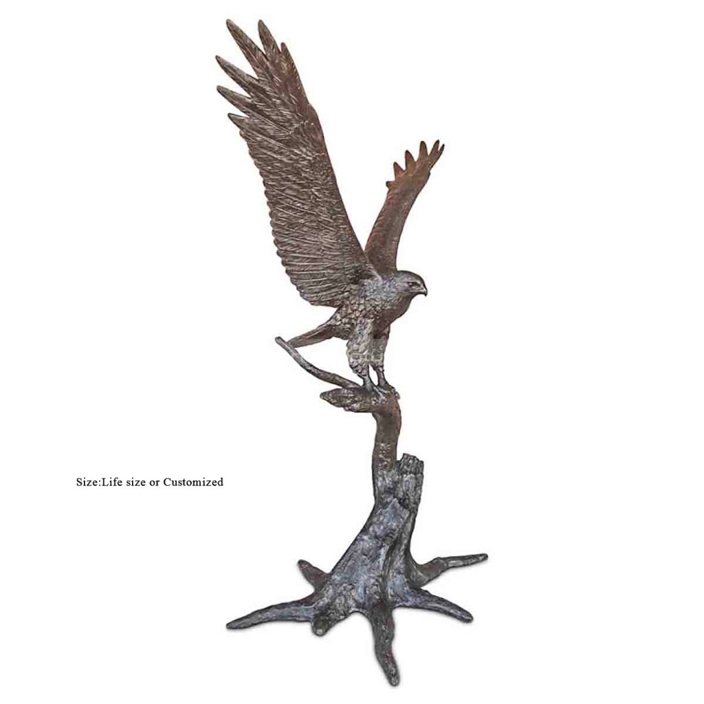 flying eagle garden sculpture