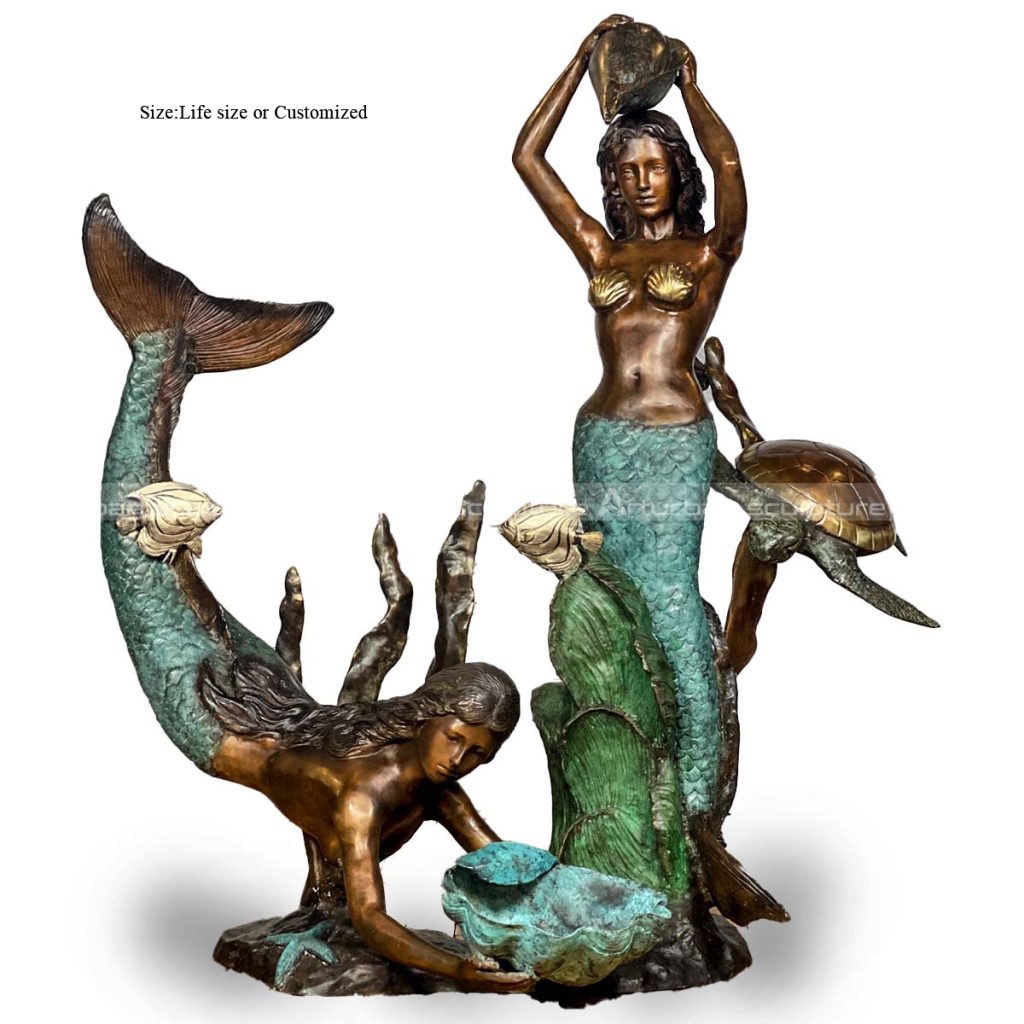 mermaid fountain for pool