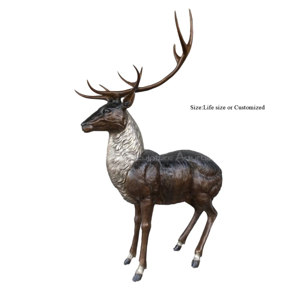 outdoor reindeer statues