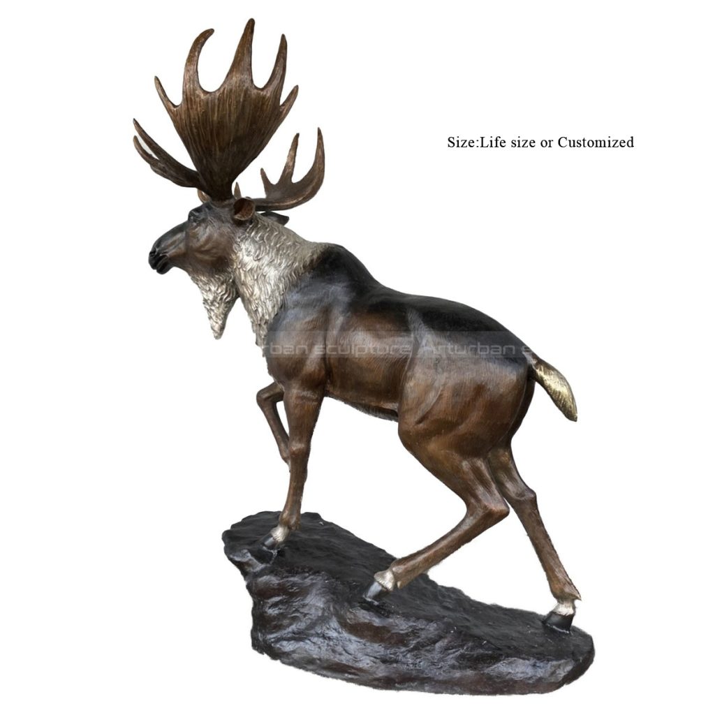 bronze moose statue