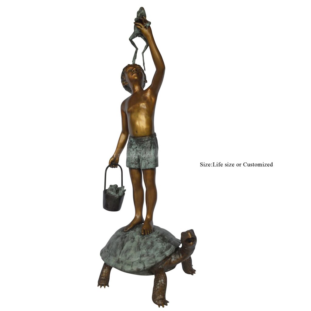 boy bronze fountain