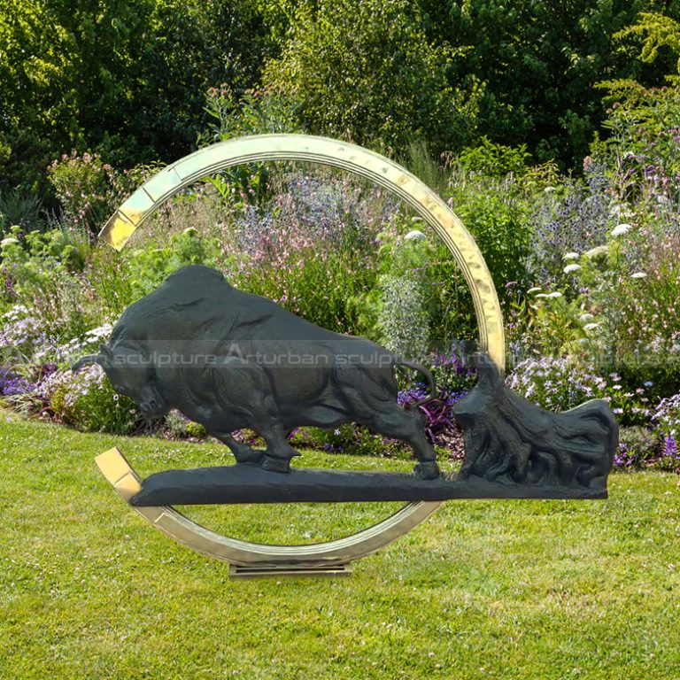 Bronze Cow Sculpture