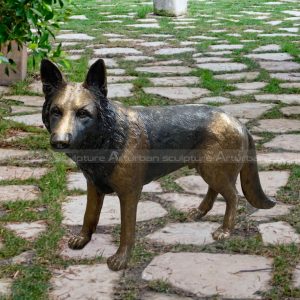 antique bronze dog statues