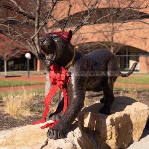 leopard bronze sculpture