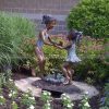 little girl water fountain