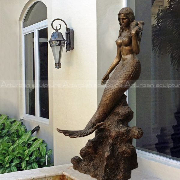 mermaid pool fountain