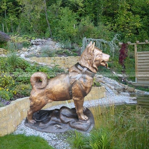 bronze dog statue