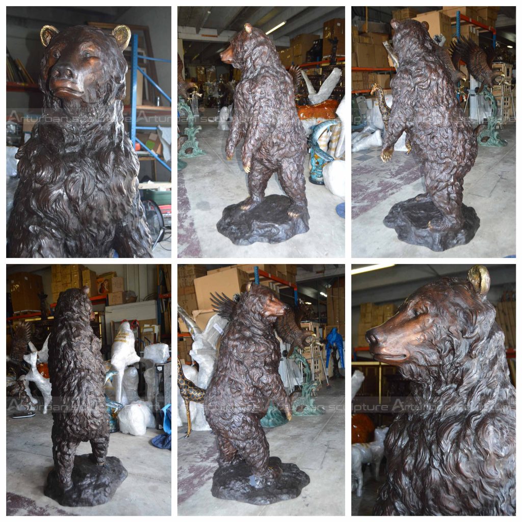 brown bear statue
