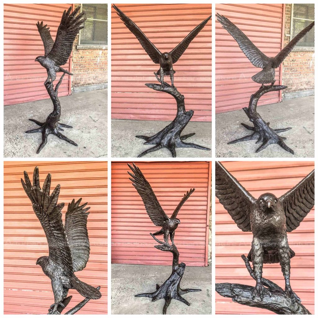 flying eagle garden sculpture