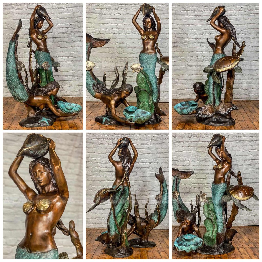 mermaid fountain for pool