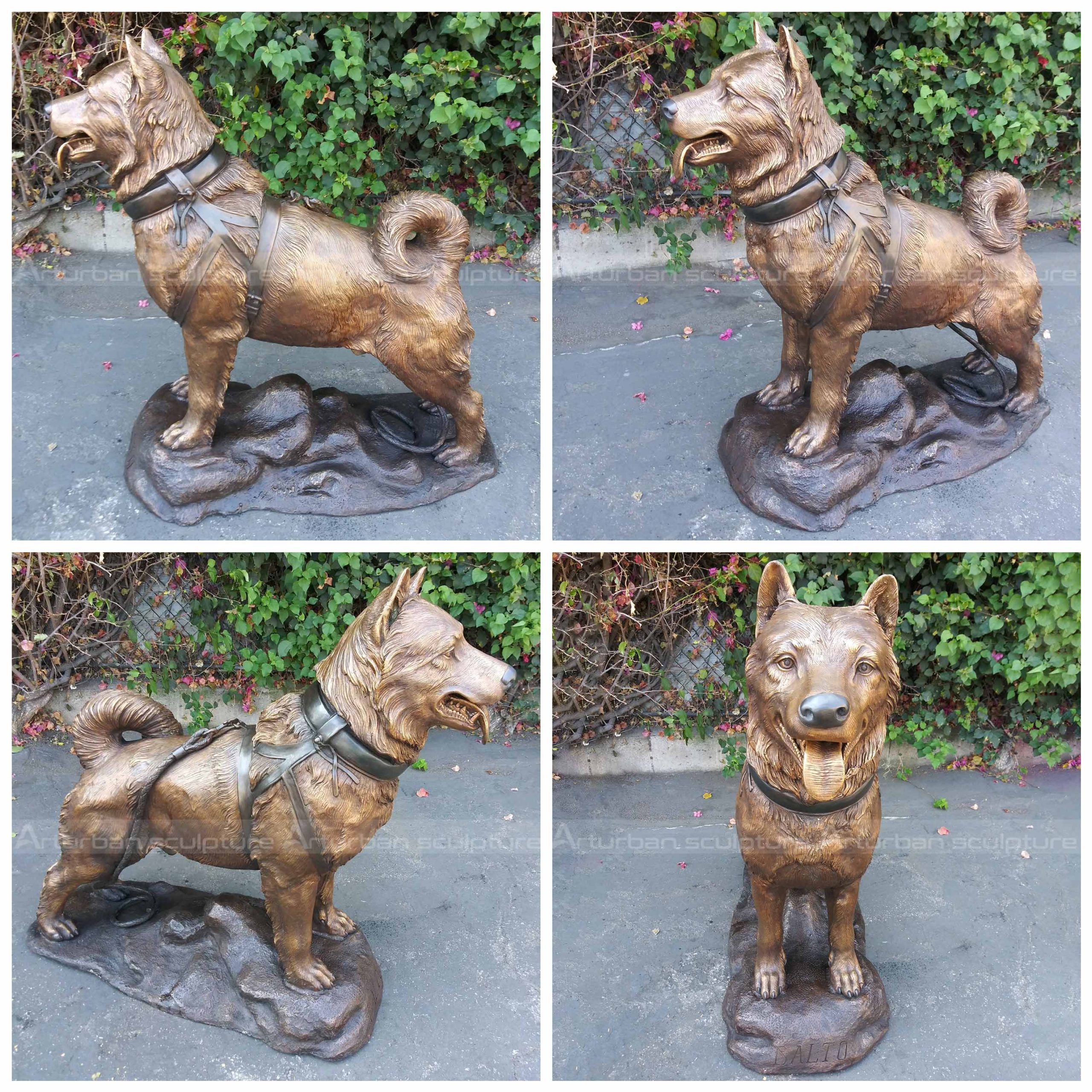 bronze dog statue