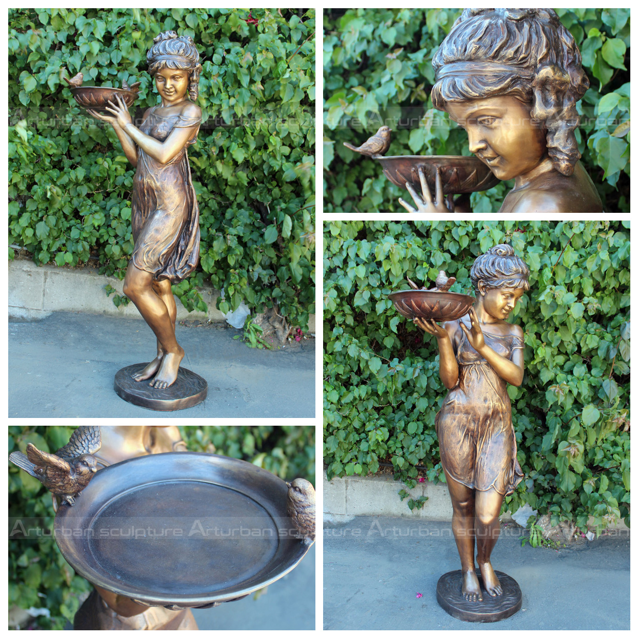 bronze girl fountain