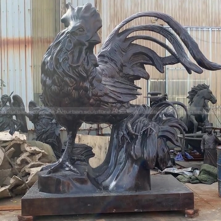 rooster garden sculpture