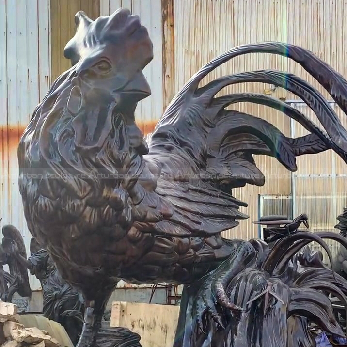 rooster garden sculpture