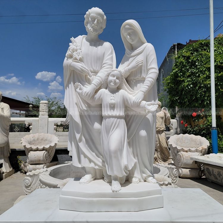 large outdoor holy family statue