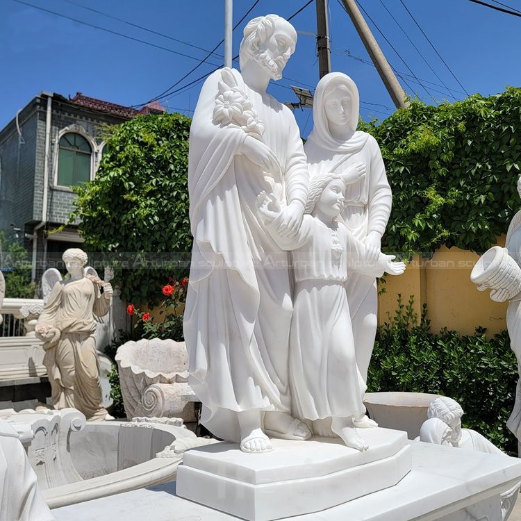 large outdoor holy family statue