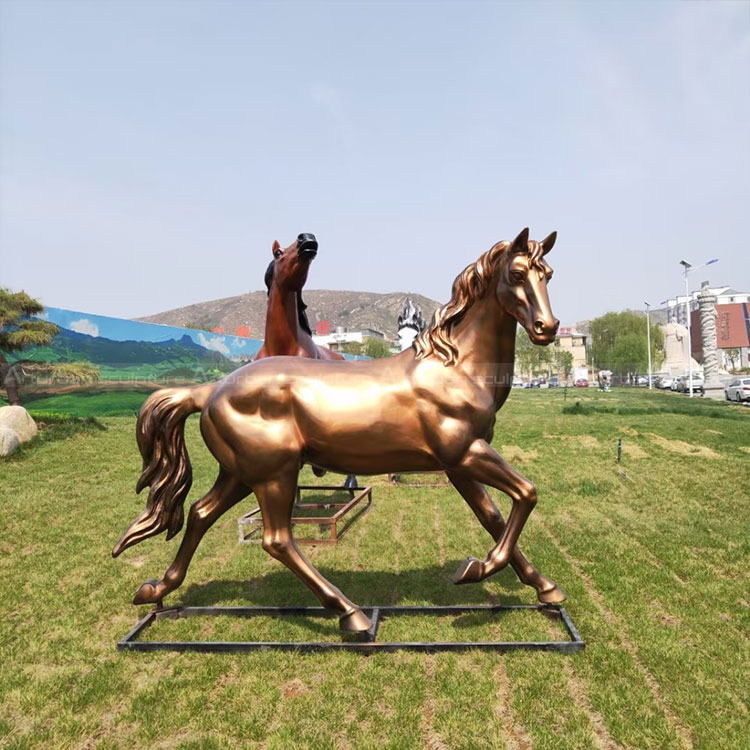 white running horse statue