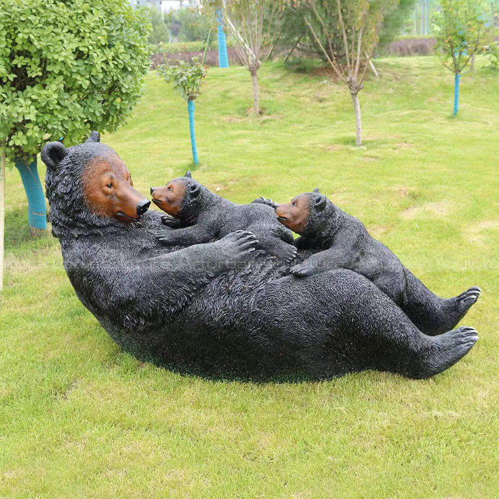 black bear statue outdoor