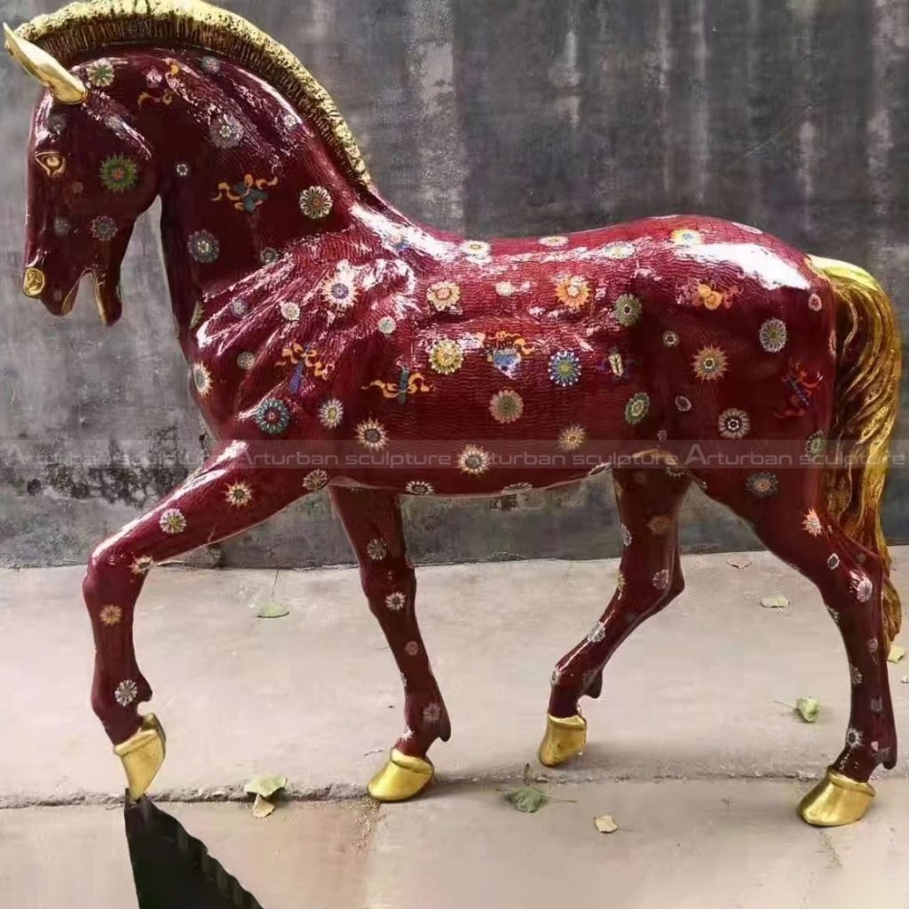 Painted Horse Sculpture
