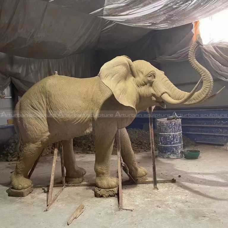 estátuas de elefante de piso grande