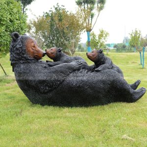 black bear statue outdoor