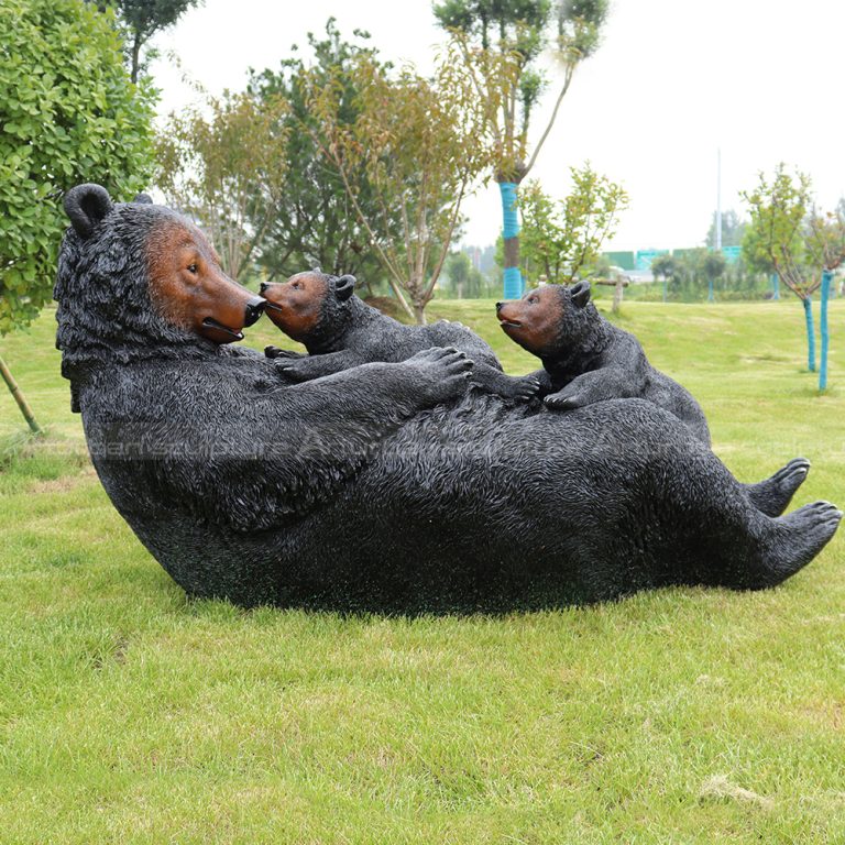 statue d'ours noir pour extérieur