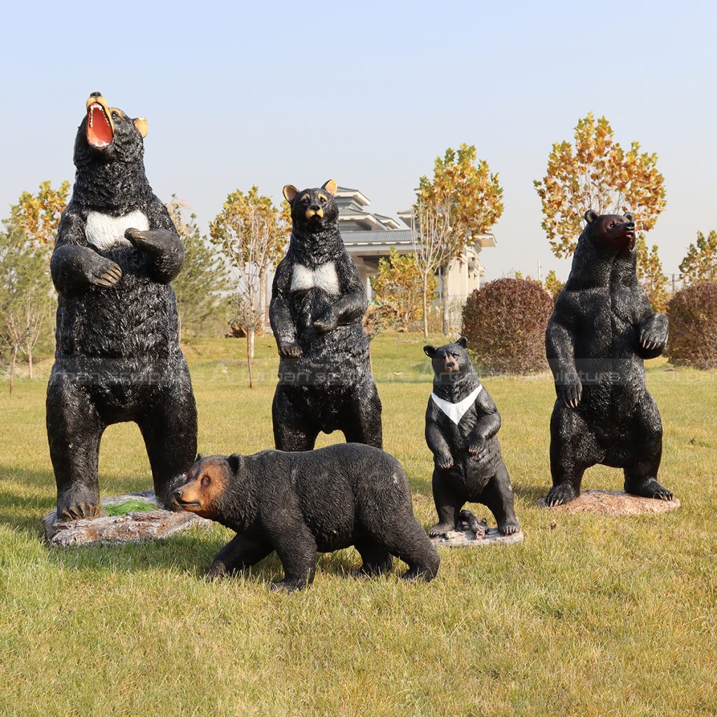 black bear statue outdoor