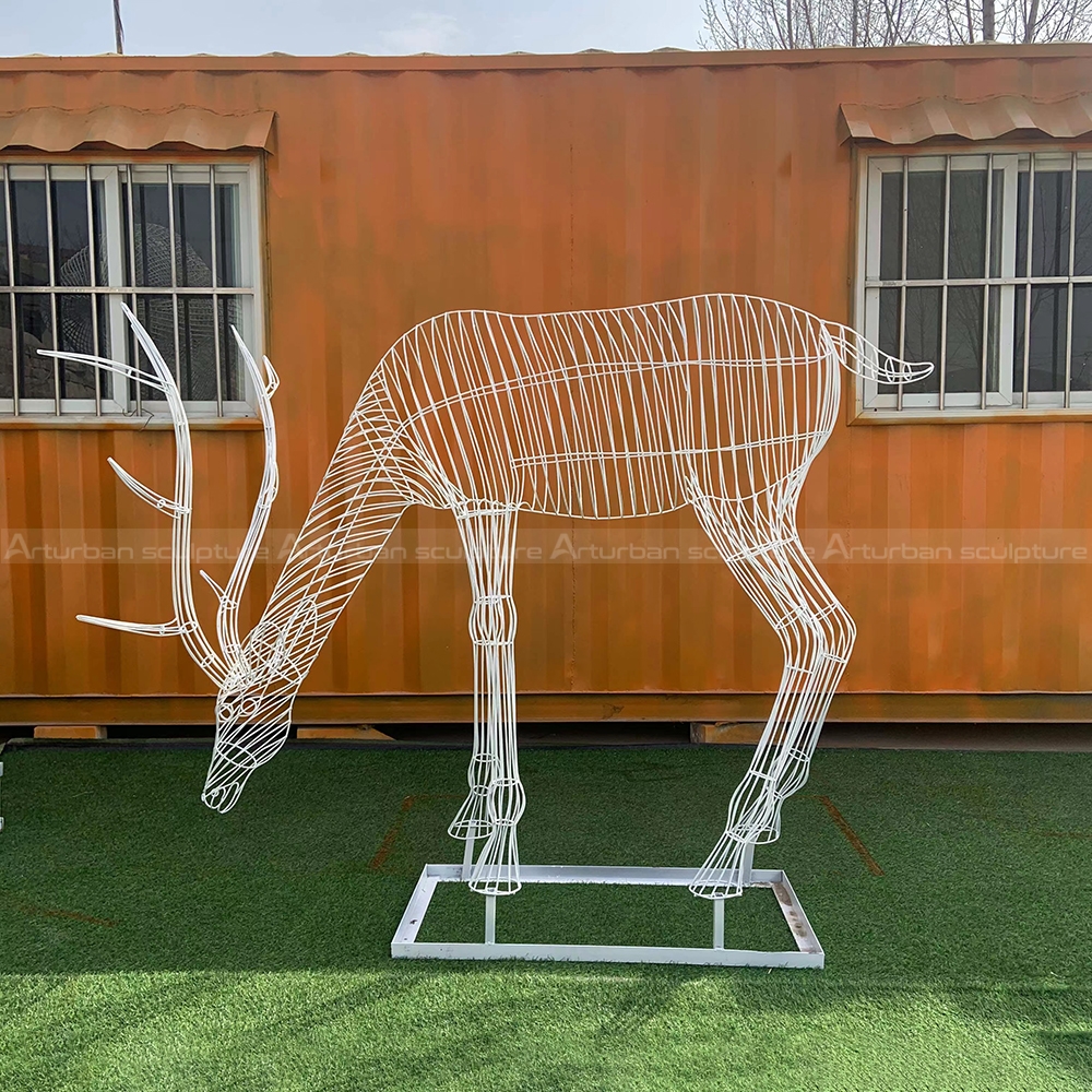 wire deer sculpture